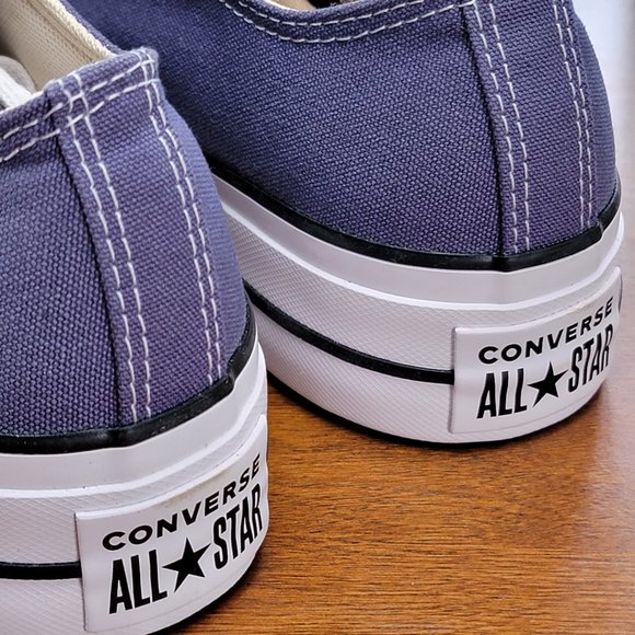 Converse Women's CTAS Lift Ox Canvas 571405C Steel/White/Black Size 9 - Picture 8 of 10